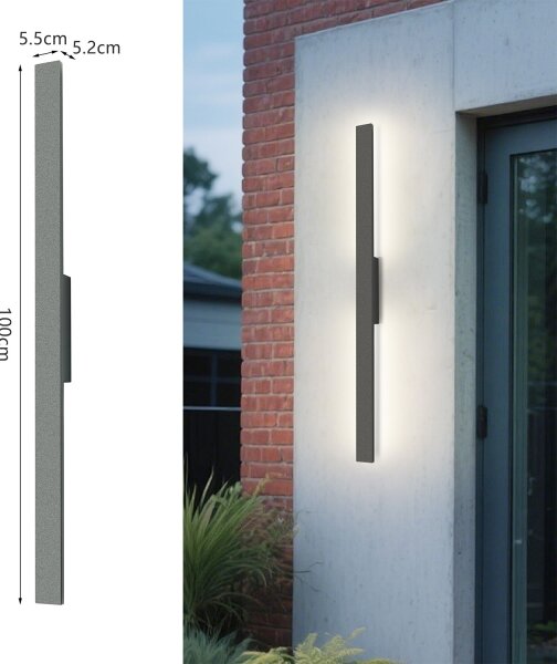 Brilagi - LED Venkovní nástěnné svítidlo LUNA LED/24W/230V 3000K IP65 antracit