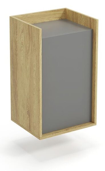 Skříňka Mozelle 1D (hikor + tmavě šedá)