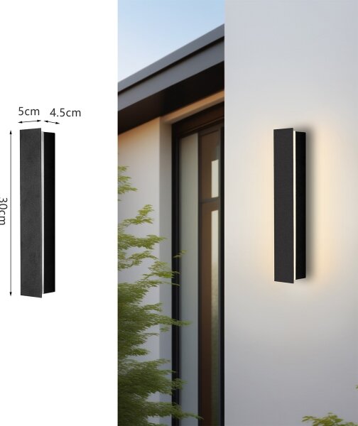 Brilagi - LED Venkovní nástěnné svítidlo LINEAR LED/8W/230V 3000K IP65 černá
