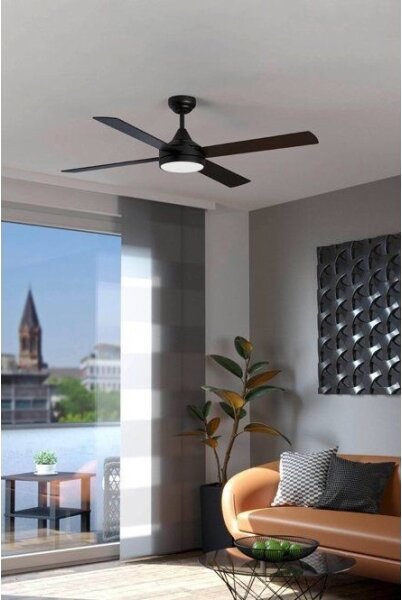 Eglo 35085 - LED Stmívatelný stropní ventilátor TRINIDAD LED/20W/230V + DO černá