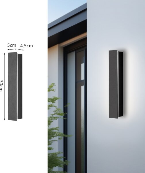 Brilagi - LED Venkovní nástěnné svítidlo LINEAR LED/8W/230V 3000K IP65 antracit