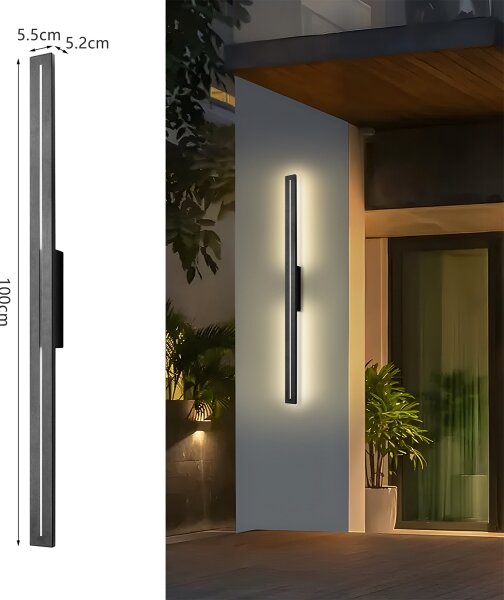 Brilagi - LED Venkovní nástěnné svítidlo LINEO LED/24W/230V 3000K IP65 černá