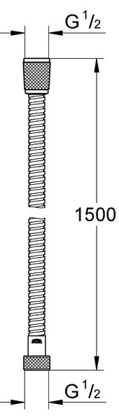 Grohe Vitalio Flex sprchová hadice 150 cm StarLight Chrome 27502001