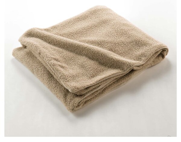 Béžová fleecová deka 180x220 cm Curly Wooly – douceur d'intérieur