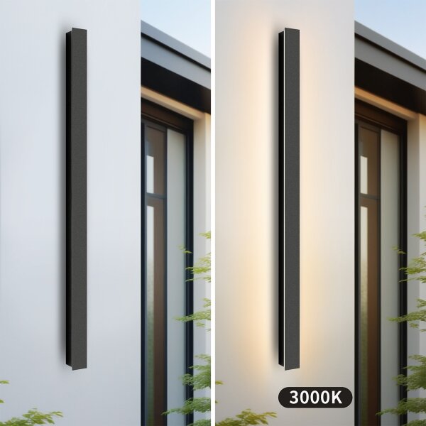 Brilagi - LED Venkovní nástěnné svítidlo LINEAR LED/22W/230V 3000K IP65 černá