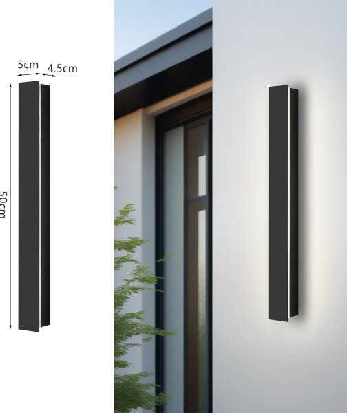 Brilagi - LED Venkovní nástěnné svítidlo LINEAR LED/12W/230V 3000K IP65 černá