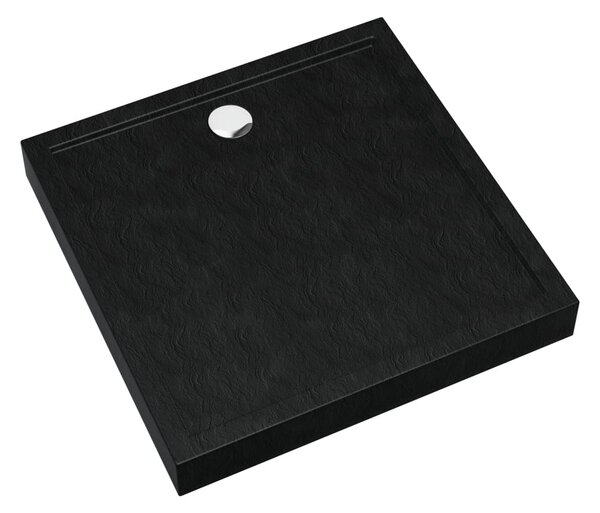 Schedpol Competia New Black Stone čtvercová sprchová vanička 80x80 cm černá 3.4830/C/ST