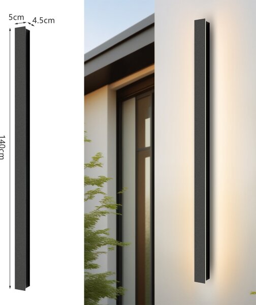 Brilagi - LED Venkovní nástěnné svítidlo LINEAR LED/32W/230V 3000K IP65 černá