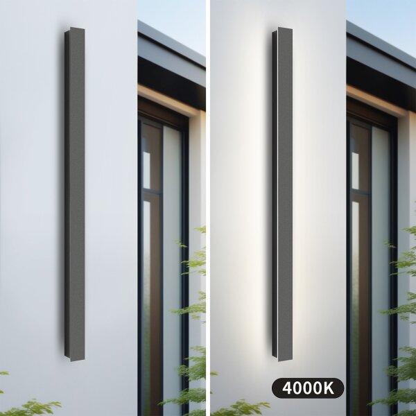 Brilagi - LED Venkovní nástěnné svítidlo LINEAR LED/22W/230V 4000K IP65 antracit