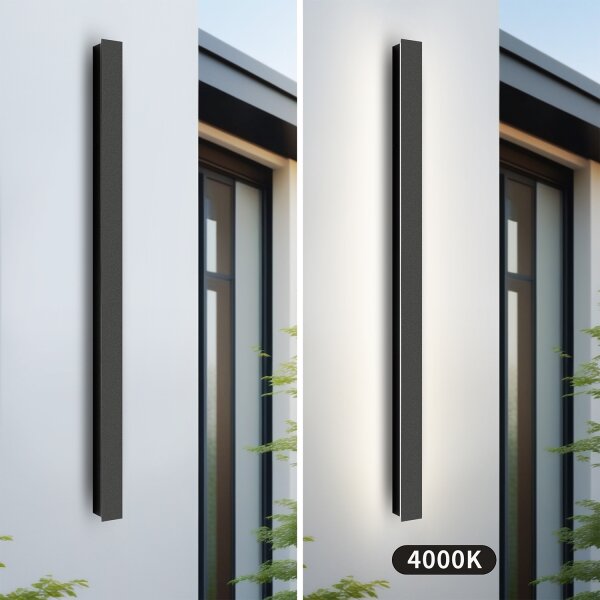Brilagi - LED Venkovní nástěnné svítidlo LINEAR LED/22W/230V 4000K IP65 černá