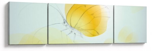 Obraz - Žlutý motýl (170x50 cm)