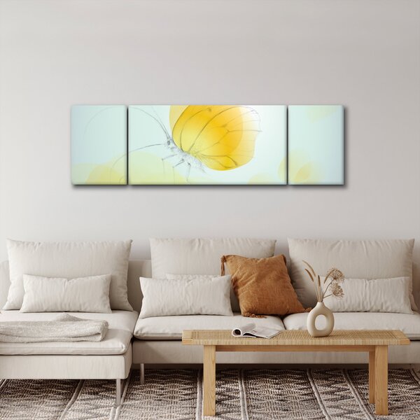 Obraz - Žlutý motýl (170x50 cm)
