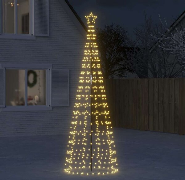 VidaXL LED vánoční strom EKENAS 800 LED Ocel [358101] Barva: Modrá, Velikost: 180 cm