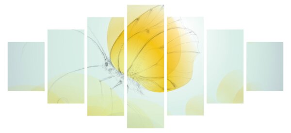 Obraz - Žlutý motýl (210x100 cm)