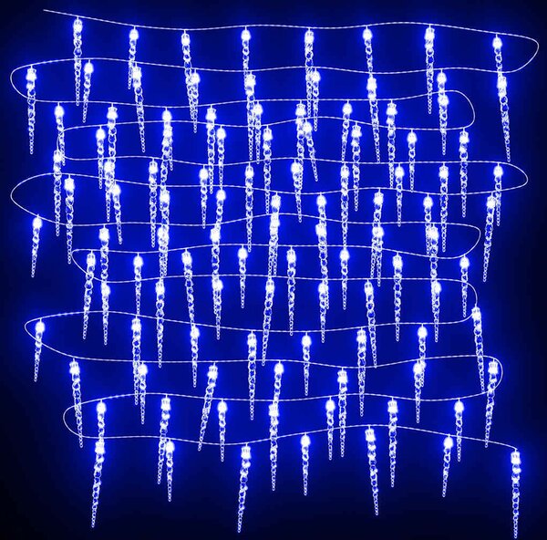 VidaXL Vánoční rampouchové světlo 200 LED diod 20 m akryl PVC [356229] Barva: Modrá