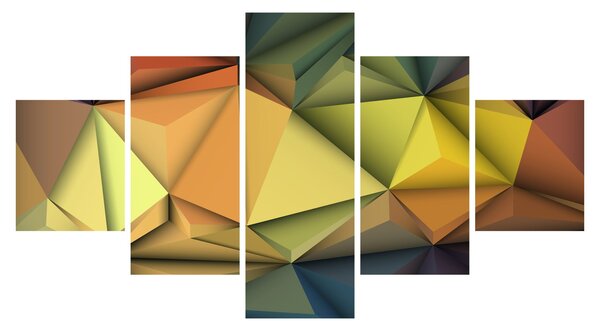Obraz - Polygonální 3D abstrakce (125x70 cm)