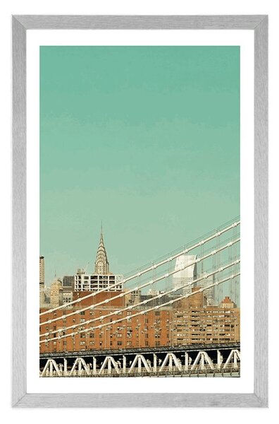 Plakát s paspartou mrakodrapy v New Yorku