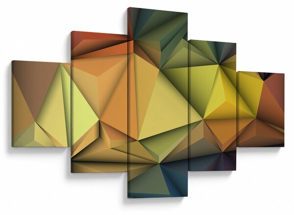 Obraz - Polygonální 3D abstrakce (125x70 cm)