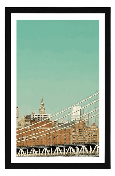 Plakát s paspartou mrakodrapy v New Yorku