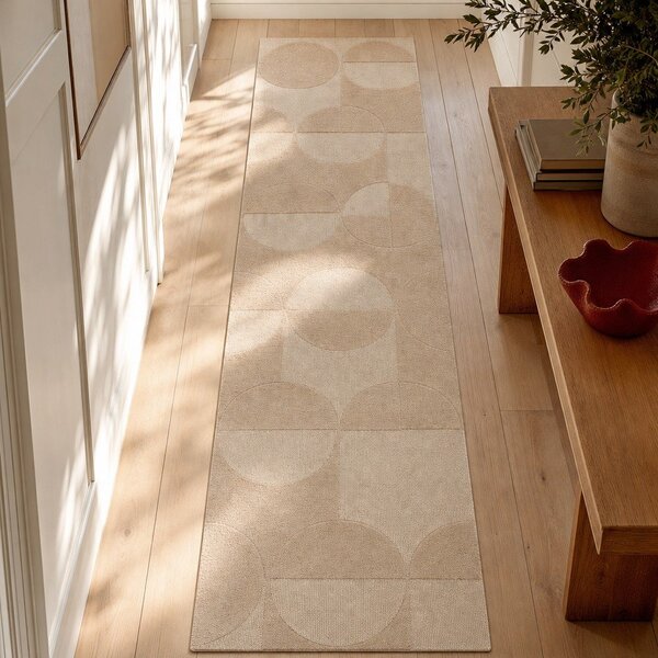 Béžový vlněný koberec běhoun 60x230 cm Gigi – Flair Rugs