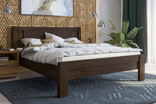 Celomasivní postel z buku Sion H2, BK10 palisandr, 180x200 cm