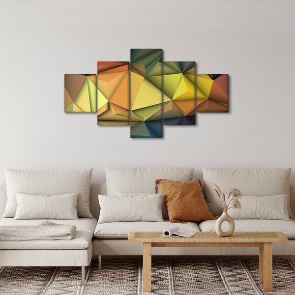 Obraz - Polygonální 3D abstrakce (125x70 cm)