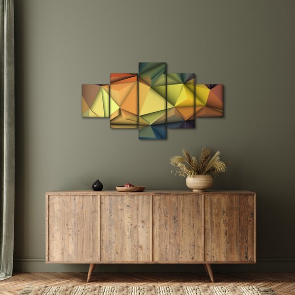 Obraz - Polygonální 3D abstrakce (125x70 cm)