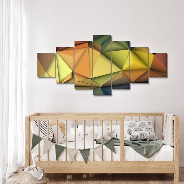 Obraz - Polygonální 3D abstrakce (210x100 cm)