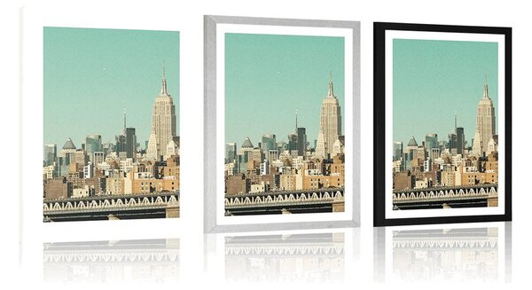 Plakát s paspartou magický New York