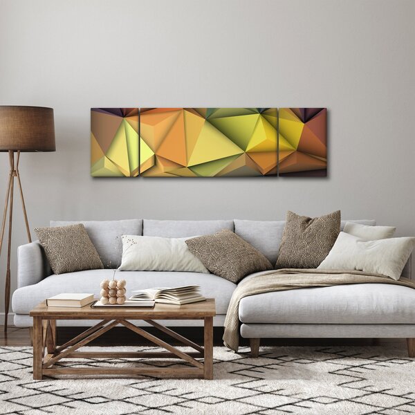 Obraz - Polygonální 3D abstrakce (170x50 cm)