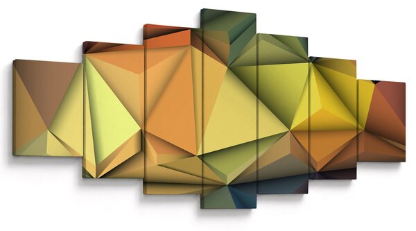 Obraz - Polygonální 3D abstrakce (210x100 cm)