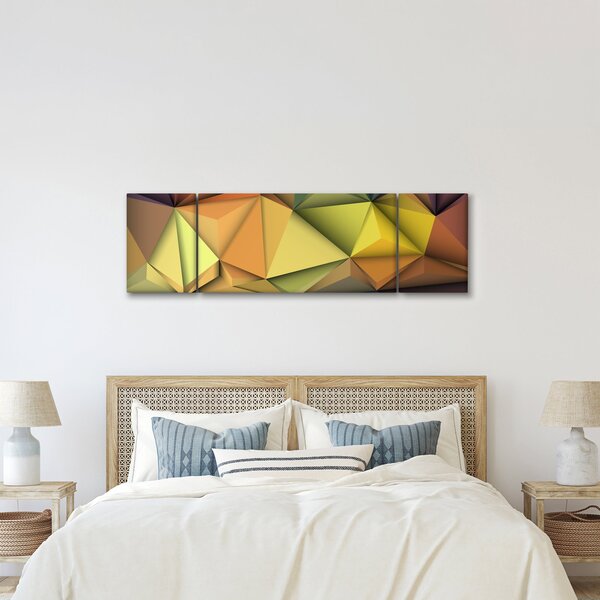 Obraz - Polygonální 3D abstrakce (170x50 cm)