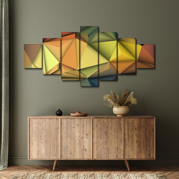 Obraz - Polygonální 3D abstrakce (210x100 cm)