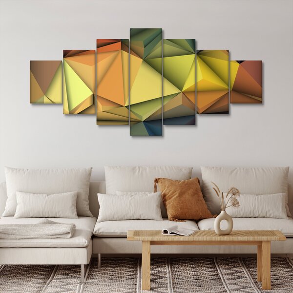 Obraz - Polygonální 3D abstrakce (210x100 cm)