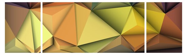 Obraz - Polygonální 3D abstrakce (170x50 cm)