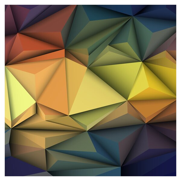 Obraz - Polygonální 3D abstrakce (30x30 cm)
