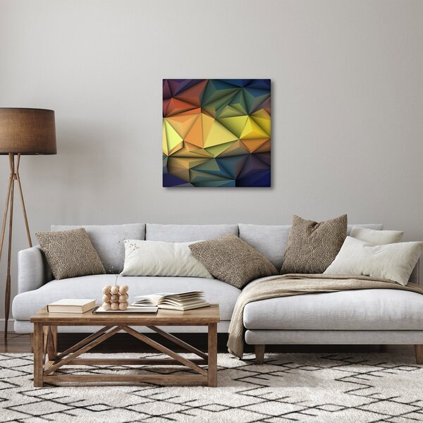 Obraz - Polygonální 3D abstrakce (30x30 cm)