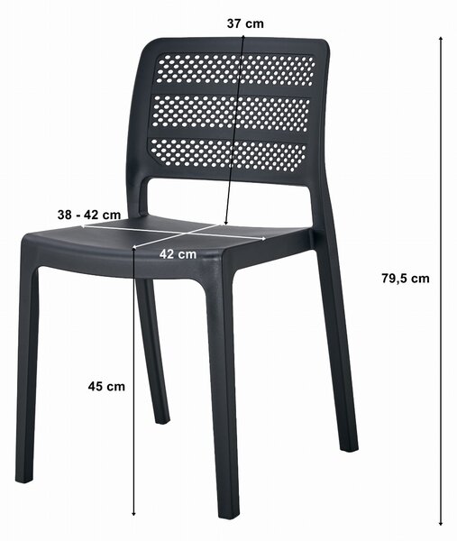 Černá plastová židle PAGI