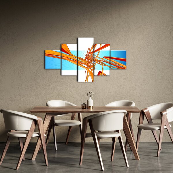 Obraz - Propletené čáry, abstrakce (125x70 cm)