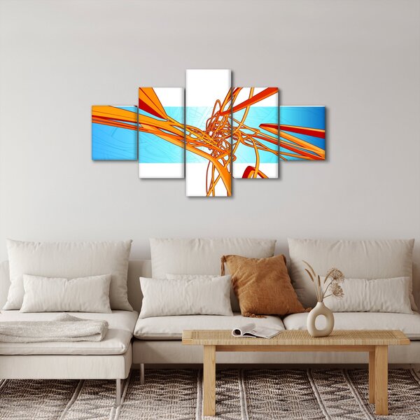 Obraz - Propletené čáry, abstrakce (125x70 cm)