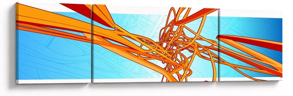 Obraz - Propletené čáry, abstrakce (170x50 cm)