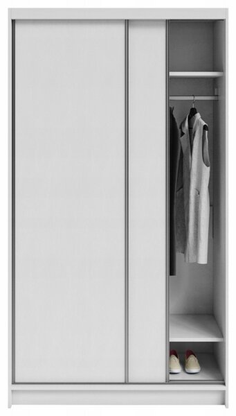 Šatní skříň DENVE 120x218x60,3 cm bílá