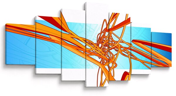 Obraz - Propletené čáry, abstrakce (210x100 cm)