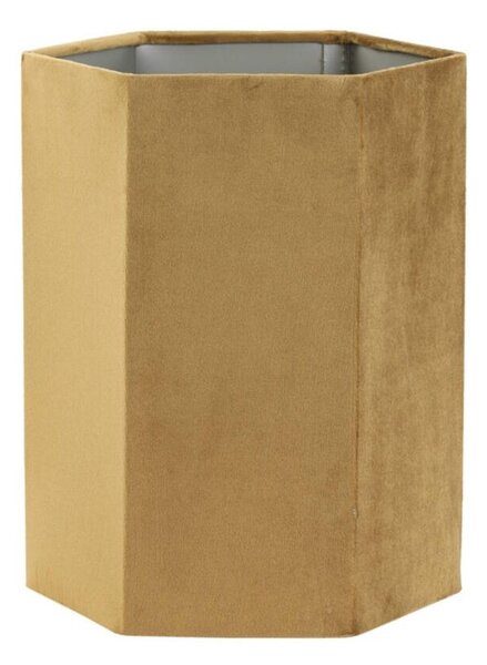 Hnědé sametové stínidlo Hexagon brown - 24*24*30 cm/ E27 - Light & Living