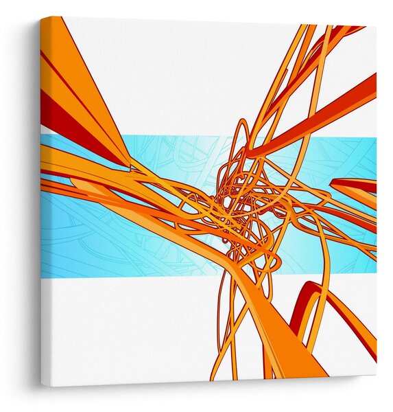 Obraz - Propletené čáry, abstrakce (30x30 cm)