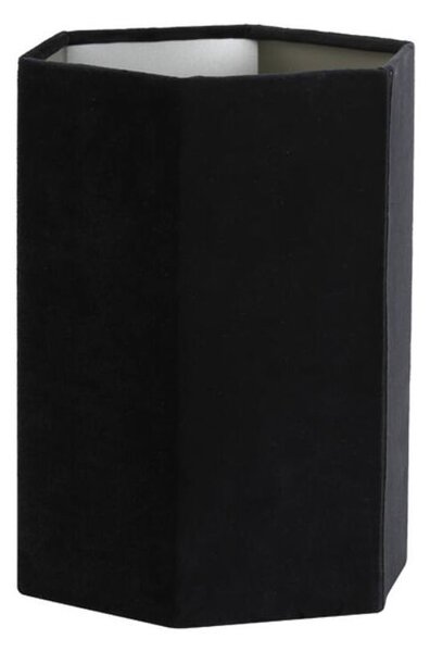 Černé sametové stínidlo Hexagon black - 20*20*26 cm/ E27 - Light & Living