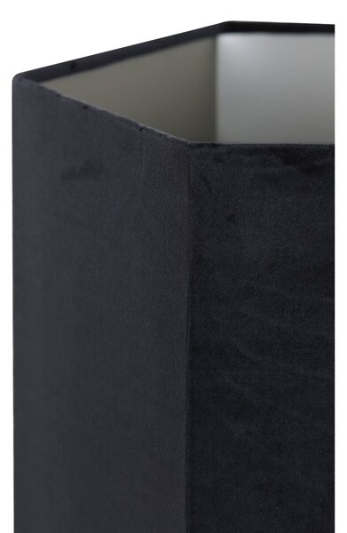 Černé sametové stínidlo Hexagon black - 20*20*26 cm/ E27