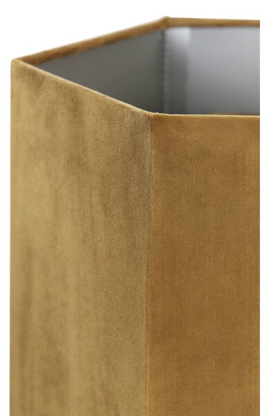 Hnědé sametové stínidlo Hexagon brown - 24*24*30 cm/ E27 - Light & Living