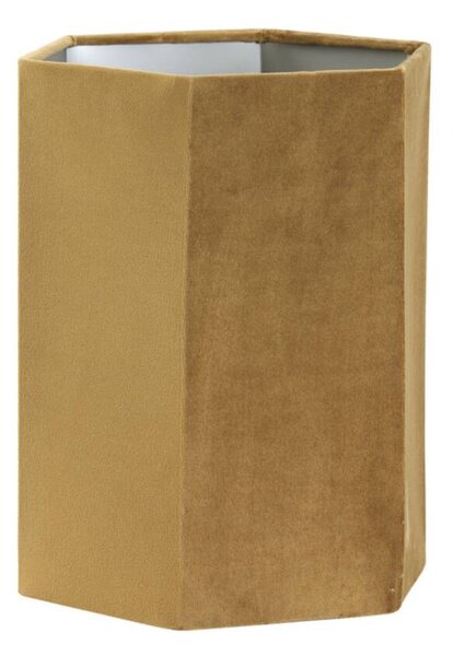 Hnědé sametové stínidlo Hexagon brown - 24*24*30 cm/ E27 - Light & Living