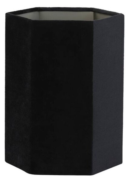 Černé sametové stínidlo Hexagon black - 20*20*26 cm/ E27 - Light & Living